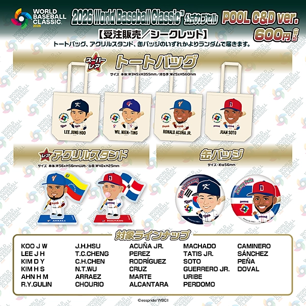 2026 World Baseball Classic カプセル POOL C＆D Ver.