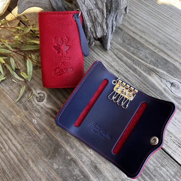 広島ジビエレザー×広島東洋カープ コラボ鹿革キーケース2026Ver.