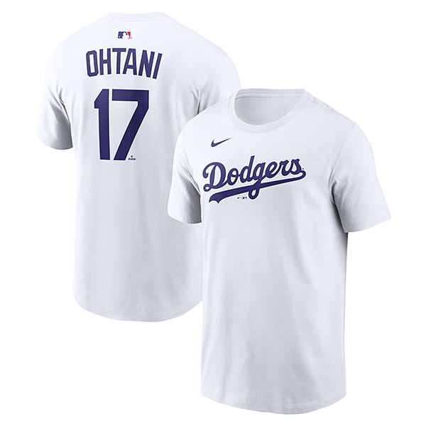 Nike 大谷翔平 ロサンゼルス・ドジャース Name & Number Tシャツ ホワイト