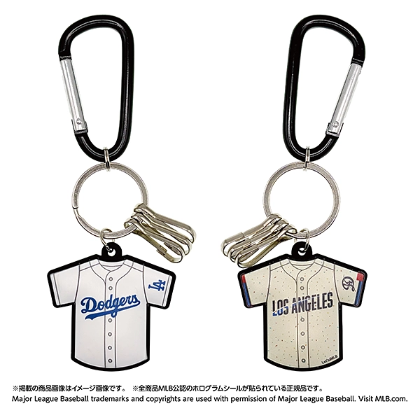 MLB 2026 ロサンゼルス・ドジャース カラビナ付きキーチェーン（ホーム/シティコネクト）