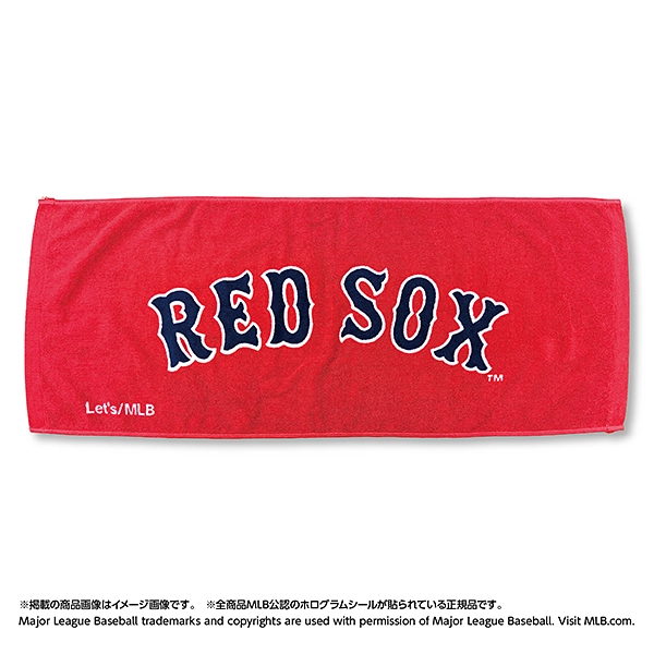 MLB 2026  ボストン・レッドソックス フェイスタオル（チームカラー）