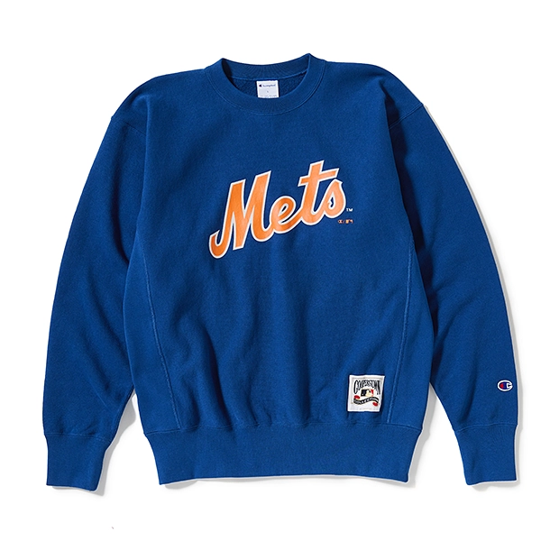 Champion × MLB クルーネックスウェットシャツ ニューヨーク・メッツ
