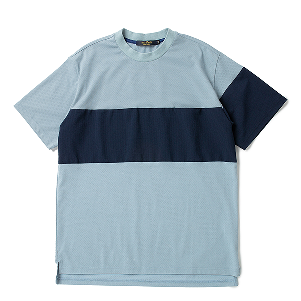 narifuri マルチテックメッシュ ポケットTシャツ BLUE GRAY