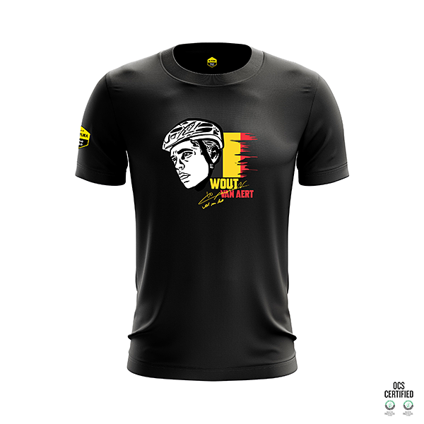 ヴィスマ・リースアバイク WOUT VAN AERT Tシャツ ブラック