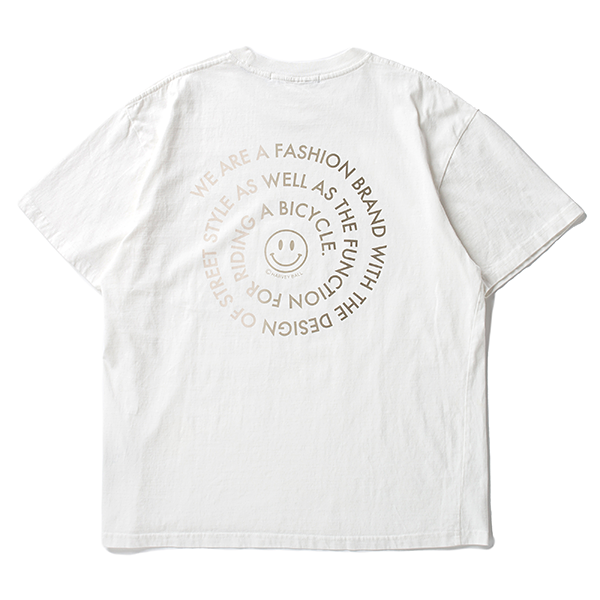 narifuri × SMILEY FACE ベーシックプリントTシャツ WHITE