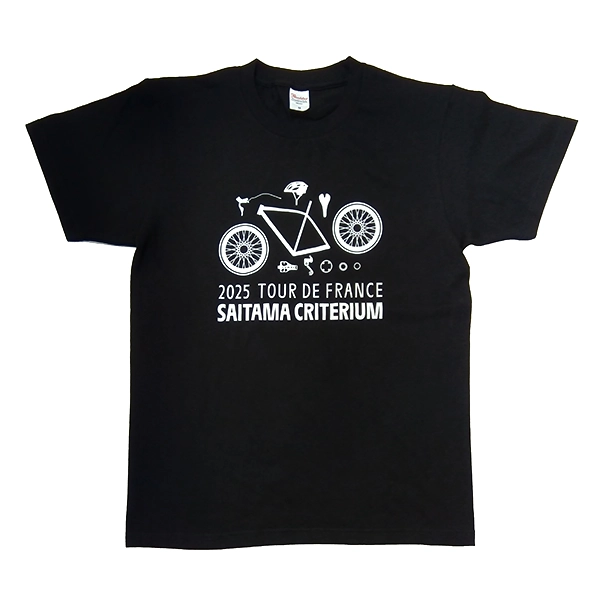 2025 ツール・ド・フランスさいたまクリテリウムオフィシャルグッズ Tシャツ ブラック
