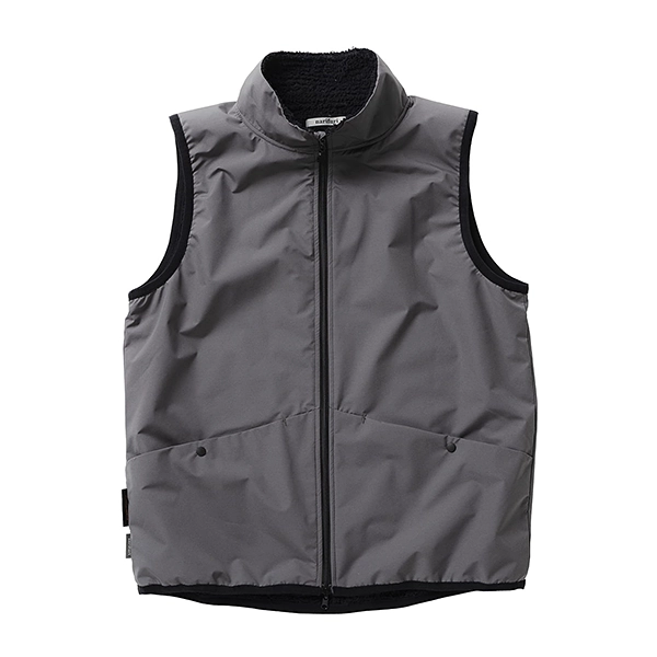 narifuri 光電子アクティブインサレーションリバーシブルZIPベスト CHARCOAL