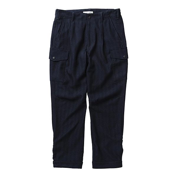 narifuri ウールライクバイクカーゴパンツ NAVY