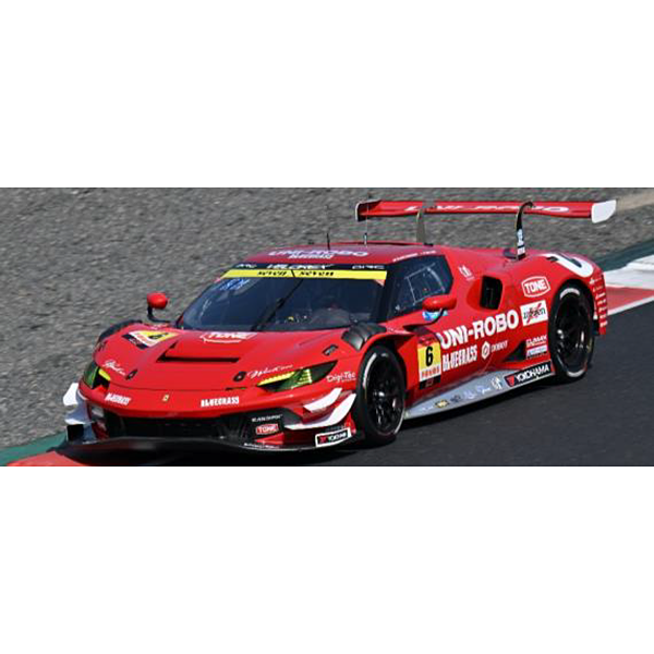 1/43スケール UNI-ROBO BLUEGRASS FERRARI VELOREX GT300 SUPER GT 2025 Y. Katayama - R. Merhi Muntan
