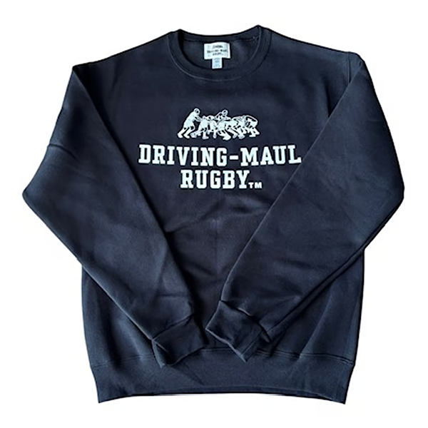 DRIVING-MAUL RUGBY(TM) RUGGED SWEATSHIRT BLACK