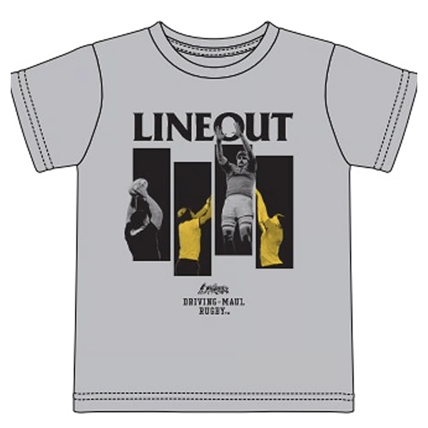 DRIVING-MAUL RUGBY(TM) LINEOUT Tシャツ HEATER GREY