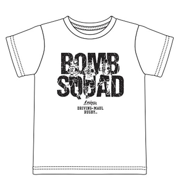 DRIVING-MAUL RUGBY(TM) BOMB SQUAD Tシャツ _WHITE