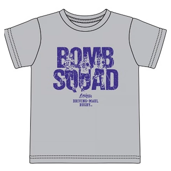 DRIVING-MAUL RUGBY(TM) BOMB SQUAD Tシャツ HEATER GREY