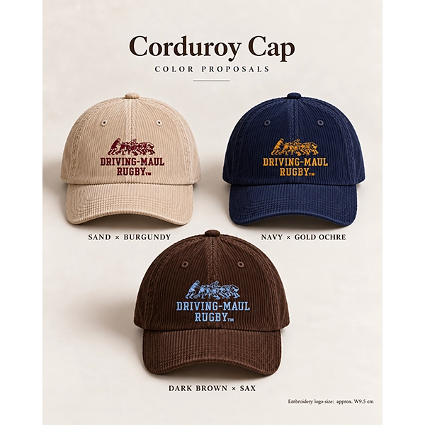 DRIVING-MAUL RUGBY(TM) CORD BB CAP コーデュロイキャップ カラープロポーザル
