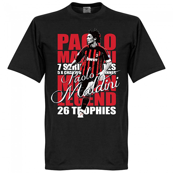 RE－TAKE Paolo Maldini Legend Tシャツ ブラック