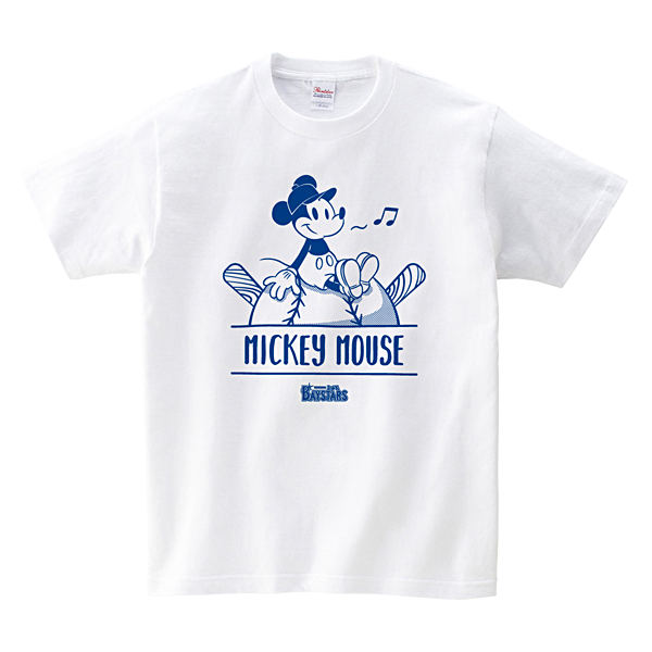 ミッキーマウス（ひとやすみ） 横浜DeNAベイスターズ  Tシャツ ホワイト