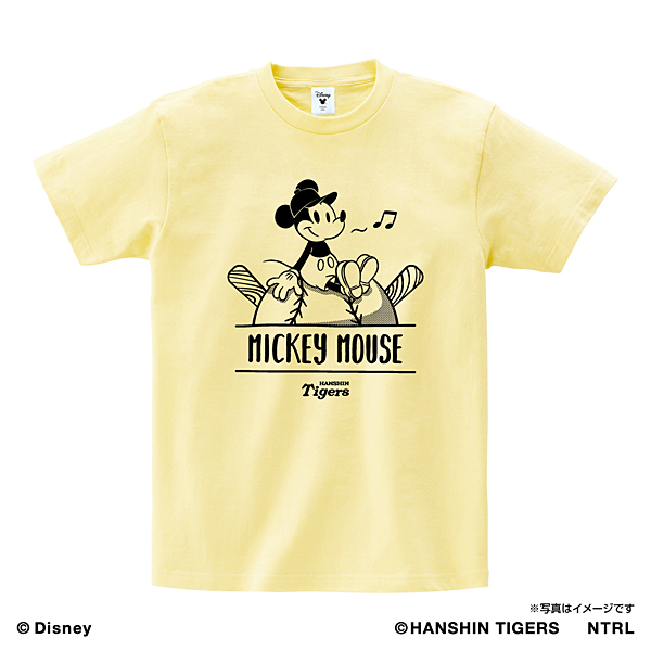 ミッキーマウス（ひとやすみ） 阪神タイガース Tシャツ イエロー