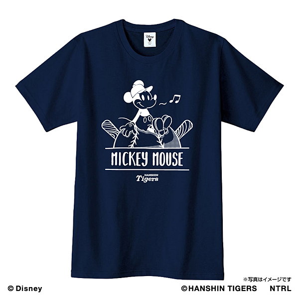 ミッキーマウス（ひとやすみ） 阪神タイガース Tシャツ ネイビー
