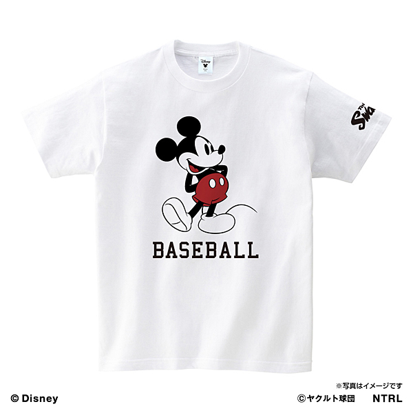 ミッキーマウス（BASEBALL） ヤクルトスワローズ Tシャツ ホワイト