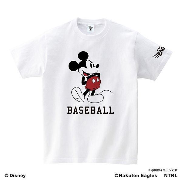 ミッキーマウス（BASEBALL） 楽天イーグルス Tシャツ ホワイト