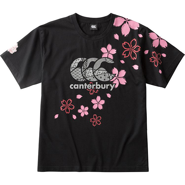 カンタベリー ジャパンワンチームブロッサムTシャツ（メンズ）ブラック RA30301