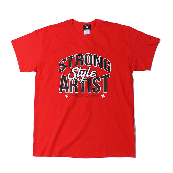 ＜日本限定＞ WWE 中邑真輔 【Strong Style Artist】 Tシャツ レッド