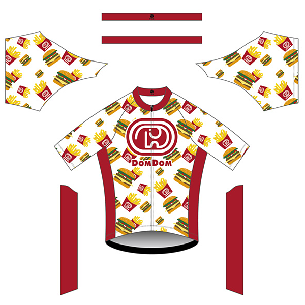 ドムドムハンバーガー サイクルジャージ HAMBURGER