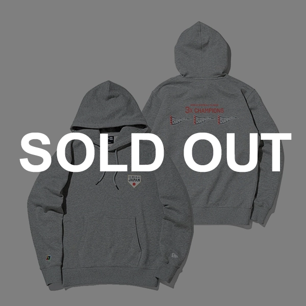 NEW ERA World Baseball Classic 3X CHAMPION 裏毛 スウェット プルオーバー フーディー (グレー)