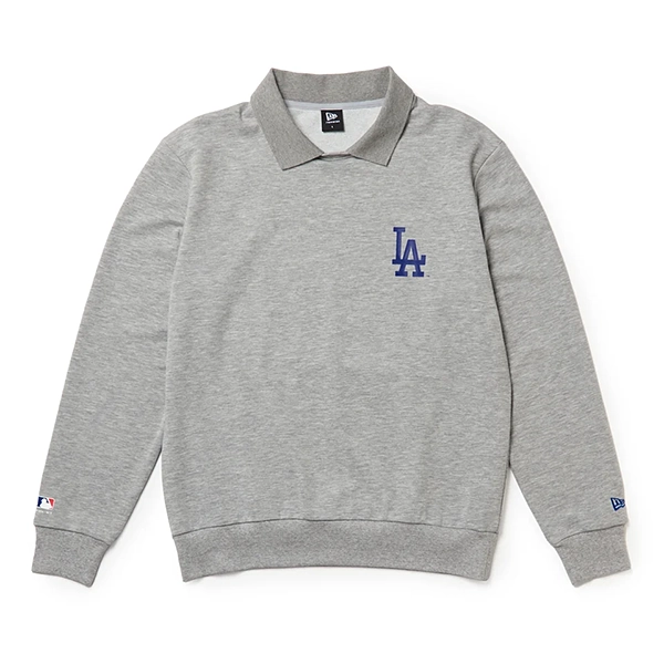 NEW ERA 【GOLF】 スウェットポロ ロサンゼルス・ドジャース グレー