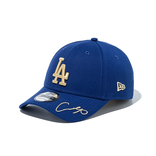 NEW ERA 9FORTY MLB Japanese Players ロサンゼルス・ドジャース 大谷翔平 サイン（ダークロイヤル/ゴールド）
