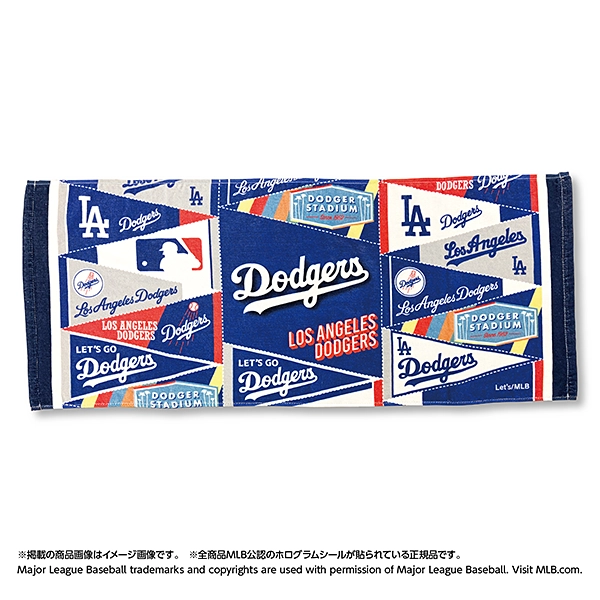 MLB 2026 ロサンゼルス・ドジャース フェイスタオル（総柄）