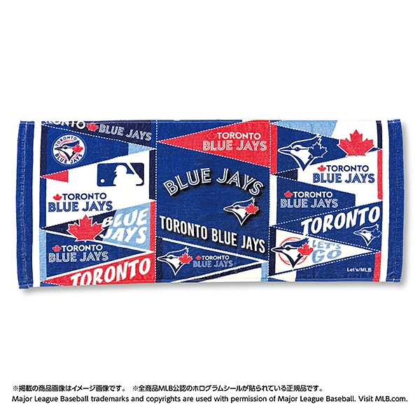 MLB 2026 トロント・ブルージェイズ フェイスタオル（総柄）