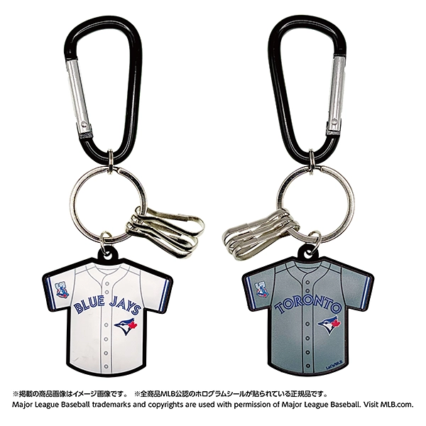 MLB 2026 トロント・ブルージェイズ カラビナ付きキーチェーン（ホーム/ビジター）