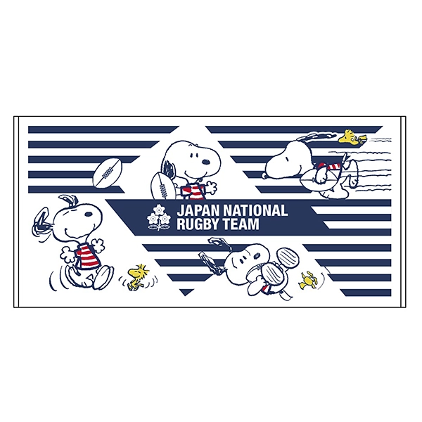 ラグビー日本代表×スヌーピー バスタオル
